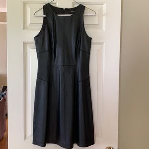 Black leather dress